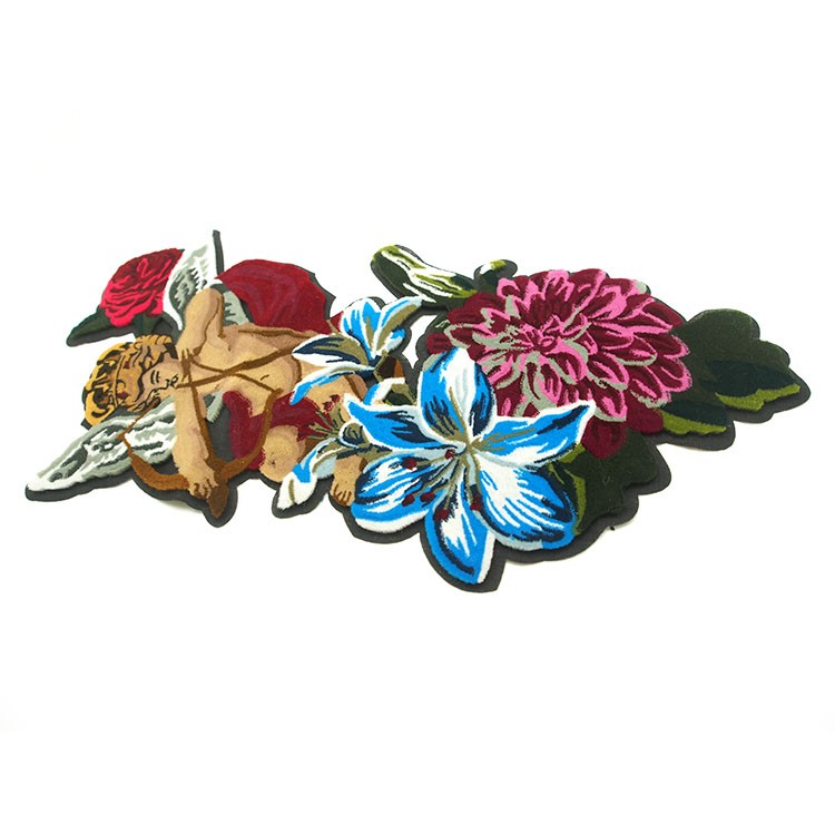 工廠訂做毛巾繡 服裝箱包立體繡花章可來圖來樣定制免費(fèi)設(shè)計